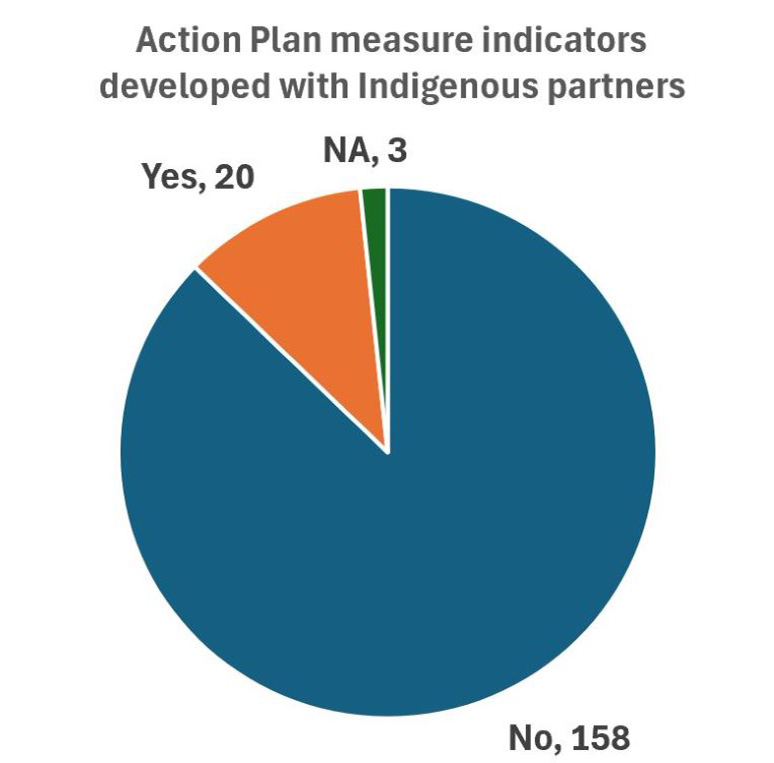 Action plan measure indicators developed with Indigenous partners